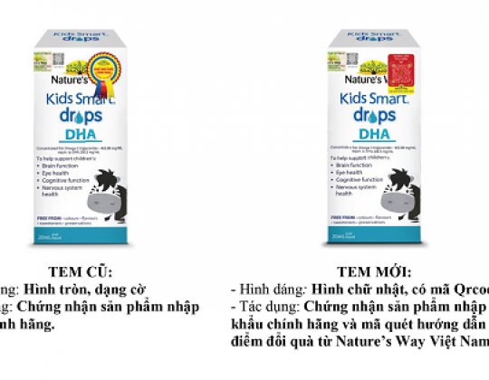 Thông báo: Thay đổi tem nhập khẩu chính hãng của sản phẩm Nature’s Way