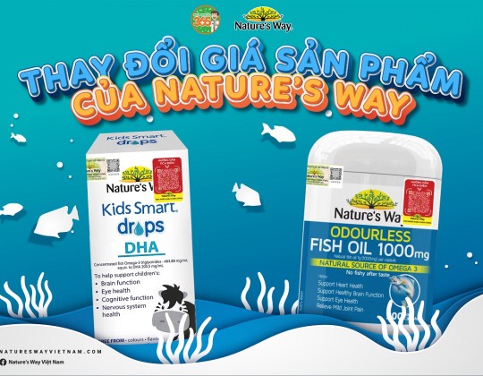 Thông báo: Điều chỉnh giá các sản phẩm của Nature's Way