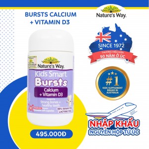 Nature's Way Kids Smart Calcium + Vitamin D3 Bursts - Hỗ trợ hệ xương và răng chắc khỏe cho trẻ