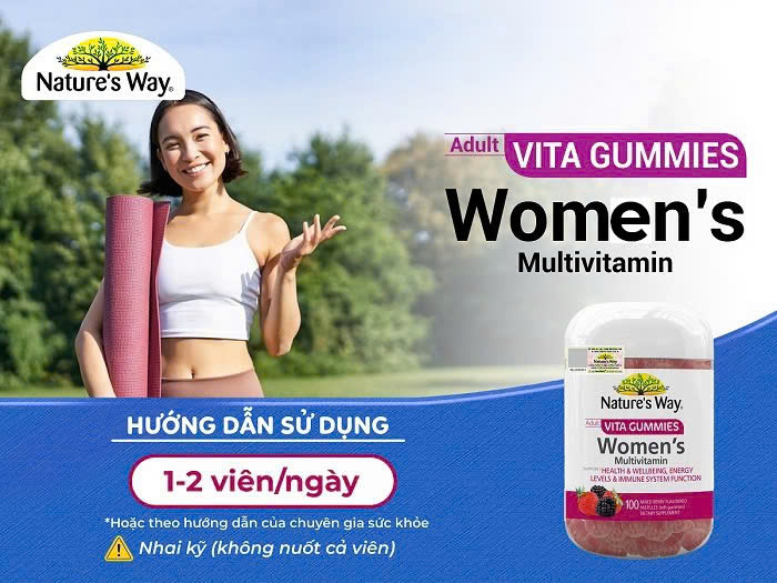 Nature’s Way Adult Vita Gummies Women’s Multivitamin – Bổ sung vitamin và khoáng chất cho phụ nữ trưởng thành