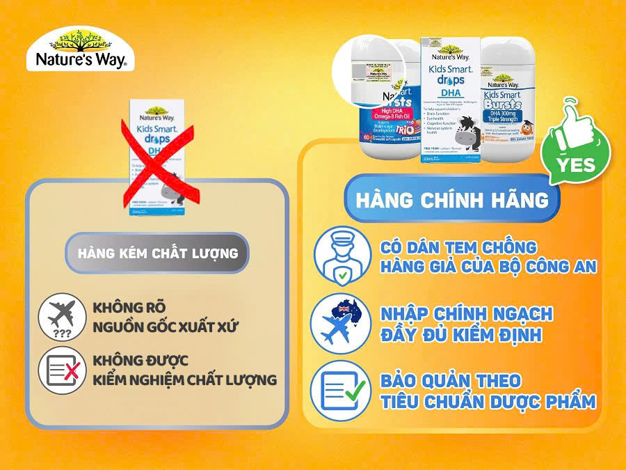 Dấu hiệu nhận biết các sản phẩm Nature's Way chính hãng