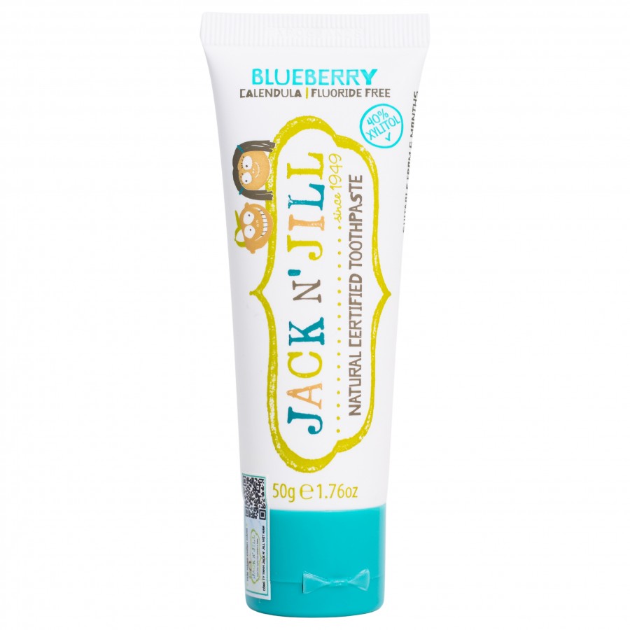 Kem đánh răng vị Việt Quẩt- Jack N' Jill Natural Toothpaste BlueBerry